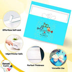 110 5x7 Deep Sky Blue Invitation Envelopes - for 5x7 Cards - A7 - (5 ¼ x 7 ¼ inches) - Perfect for Weddings, Graduation, Baby Shower - 120 GSM - Peel, Press & Self Seal - Square Flap (Pack of 2) - Image 2