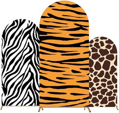 Safari Party Arch Backdrop Cover Set of 3 Wild Jungle Animal Birthday Decor by Unknown