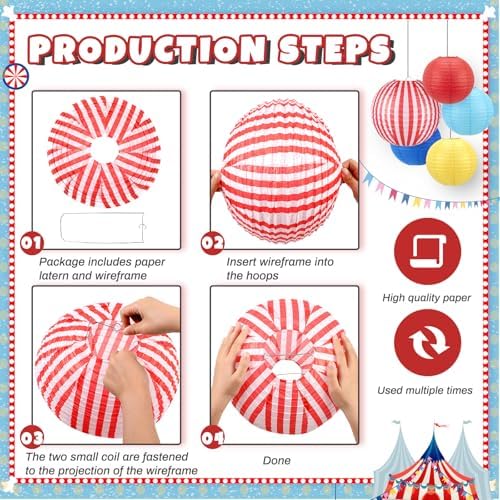 Hortsun Carnival Circus Party Decorations,Multicolor - Image 3