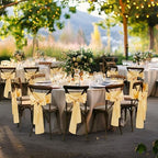 Gold Satin Chair Sashes, 6 x 108 inch, 50 Pcs - Image 2
