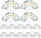 Cinrobiye 24 Pcs Greenery Baby Shower Folding Hand Fans, Sage Green Eucalyptus Oh Baby Fans Bulk, Foldable Fan Favors for Gender Reveal, Baby Shower Guest Favors and Party Decorations by Cinrobiye