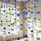 Livole 6Pcs 36Ft Wildflower Garland with Bow Hanging Flower Wall Backdrop by Livole