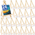 ESRICH 24 Pack 9 Inch Wood Easels, Easel Stand for Painting Canvas by ESRICH