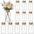 12Pack Mason Jars for Centerpiece Glass Flower Bud Vase Transparent Vases by Unknown