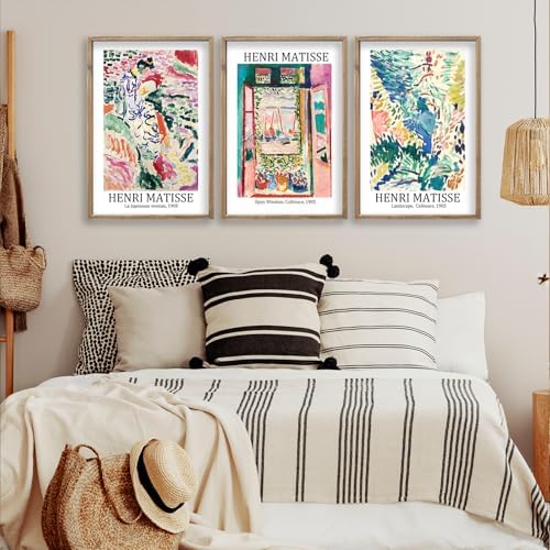 Henri Matisse Wall Art Decor Set of 3 16x11 Inch Wood Framed - Image 6
