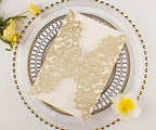 50pcs 5x7 Wedding Invitations Cards Laser Cut Pocket only, No Envelope,No Insert for Wedding Bridal Shower Engagement Birthday Invite (Champagne Gold Glitter) - Image 3