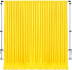 10x10ft Yellow Backdrop Curtain for Wedding Parties Wrinkle Free Fabric Yellow Drapes Backdrop Decoration for Baby Shower Birthday Photography Decoration 2 Panels, 5ft x 10ft by Gogoparti