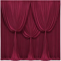 24x10FT Burgundy Backdrop Curtains for Wedding Parties, Wrinkle Free Polyester Photography Backdrop Drapes for Wedding Baby Shower Birthday Parties Stage Background Stand Decorations 4x10ft,6 Panels by Partisky