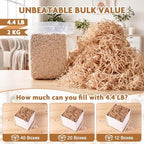 AFOROEOA Crinkle Cut Paper Shred Filler 4.4LB/2KG Bulk, Kraft Brown Paper Gift Basket Filler for Christmas Thanksgiving Halloween Birthday Hamper Packaging, Shredded Paper for Gift Boxes, Kraft - Image 5