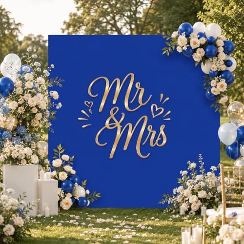Besutolife Square Arch Backdrop Cover, 8×8 FT Spandex Arch Covers Stretchy Fitted Balloon Arch Stand Cover for Wedding, Birthday Party, Baby Shower, Photo Booth, Graduation Ceremony, Royal Blue - Image 3