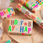 WRAPAHOLIC Jumbo Birthday Wrapping Paper Roll - 30 Inch x 100 Feet Jumbo Roll Colorful Happy Birthday Wrapping Paper for Girls Boys Kids, Baby Shower, Party - Image 5