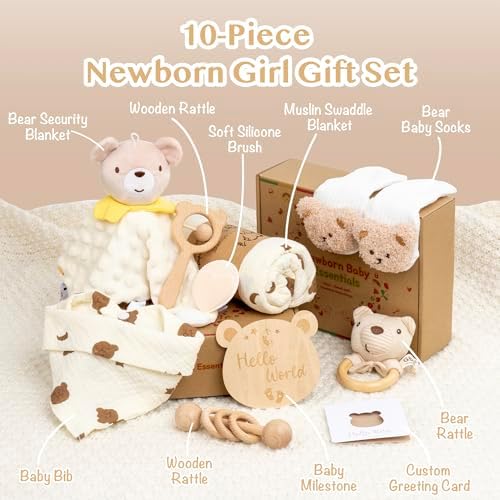 Baby Gift Set for Baby Shower - 10 Piece Newborn Box with Essentials - Image 2