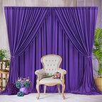 40ft×10ft Wrinkle Free Dark Purple Backdrop Curtain for Party, 8 Panels 5ft×10ft Soft Silky Polyester Purple Photo Backdrop Drapes for Birthday Baby Shower Wedding Mother's Day Photography - Image 6