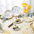 400 Pcs Sage Green Plate and Napkin Party Supplies, Blue, Chic - Image 5