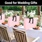 EUSOAR Thank You Gift Bags, 25pcs 16"x6"x12" Large Pink Gift Paper Bags with Ribbon Handles, Heavy Duty Shopping Wedding Birthday Party Favor Paper Gift Treat Bags Bulk - Image 6