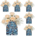 6 Pack Blue Jean Baby Shower Centerpieces for Table Wooden Flower Boxes by Amyhill