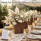 6 Pack Boho Wooden Arch Vase Rustic Wedding Centerpiece 5.1"x5.9" - Image 6