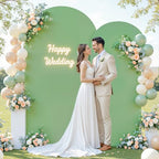 Green Brown Arch Backdrop Cover 7.2 and 6ft Party Wedding Arch Covers Stretchy Backdrop Baby Shower Bridal Shower Photo Birthday Arch Stand Cover Spandex - Image 6