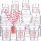 Jingmore 50 Pack 12 oz Cielito Lindo Plastic Cups, Classic, Pink by Jingmore