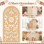 Gerrii 6 ft Cielito Lindo Arch Backdrop, All-in-one Stand up, Light Brown - Image 4