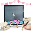 Personalized Wedding Guest Book Alternative Wooden Heart Drop Box Frame by GIFTSH0PBYHELEN