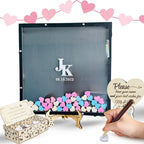 Personalized Wedding Guest Book Alternative Wooden Heart Drop Box Frame by GIFTSH0PBYHELEN
