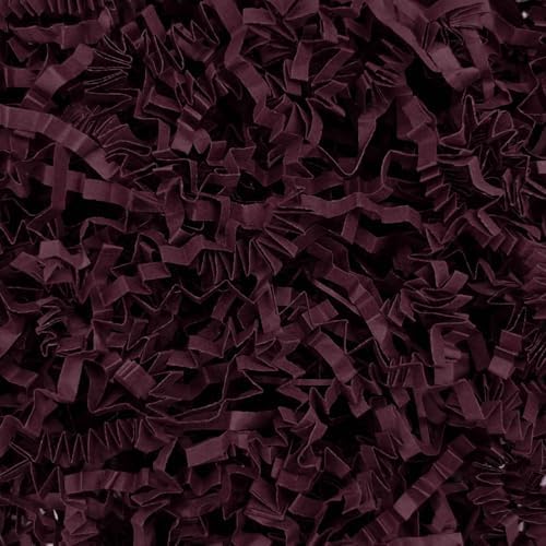 Tisspoms 10LB Burgundy Crinkle Cut Paper Shred Filler, Crinkle Paper Shreds by Tisspoms