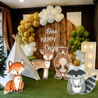 Gemscream 4 Pcs Large Woodland Animal Party Decorations 24 Inch Woodland Classroom Decor Cute Forest Animal Cardboard Cutouts Cartoon Jungle Photo Booth Prop for Birthday Baby Shower Nursery Party - Image 2