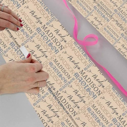 AOFUN Personalized Birthday Gifts Anniversary Wrapping Paper For Men Baby Christmas Wrapping Paper Wrapping Paper For Boys Just Because Gifts For Her 5 Rolls 58" x 23" - Image 4