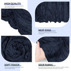 12 Pack Navy Blue Cheesecloth Table Runner 10Ft, Gauze Table Runners 21.5 x 120 inch,Semi Sheer Cheese Cloth Fabric Runner Bulk for Wedding,Party,Baby Shower,Bridal Shower - Image 3