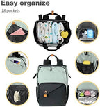 Hap Tim Diaper Bag Backpack,Large Capacity Travel Back Pack Maternity Baby Nappy Changing Bags, Double Compartments with Stroller Straps,Waterproof,Grey Black(US7340-GB) - Image 4
