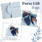 Kacctyen 50 Pack Mini Leather Purse Gift Bags PU Wedding, Sky Blue - Image 4