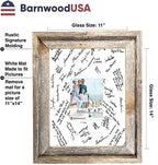 BARNWOODUSA Wedding Guest Signature Frame 5x7 Photo, 7-Opening, 11x14 - Image 2