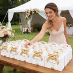 Maitys 50 Set Welcome Boxes for Wedding Guests 9x6x6 Gable Boxes, Gold - Image 5