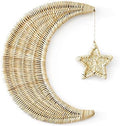 BEBE BASK Handmade Rattan Moon Wall Decor with Star by BEBEBASK%C2%AE