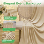 10ftx14ft Champagne Backdrop Curtain for Wedding Parties - Image 6