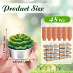 Shihanee 48 Pcs Bulk Succulent Candles Decorative Cactus Tealight Candles Handmade Mini Terracotta Clay Holders House Warming Wedding Baby Shower Spa Mexican Coworkers Teacher Birthday Gifts(Red) - Image 2