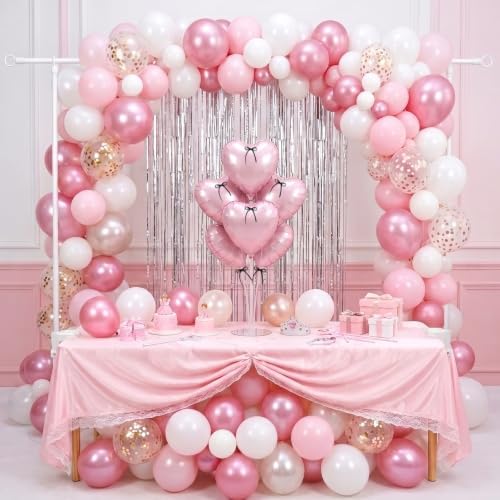 Over The Table Rod Stand with Clamps,Cute Girl Birthday Arch Set by DecorYc