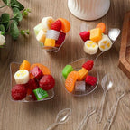 Tessco for you 800 Pcs Mini Appetizer Plates Stylish Style Clear - Image 3