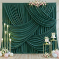 20ft x 10ft Wrinkle Free Hunter Green Wedding Backdrop Curtains for Party Bridal Shower Reception Decorations Green Fabric Curtain Backdrops Drapes for Photography Baby Shower Birthday Background by Tao-GePartyDecorations