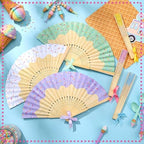 Roowest 36 Pcs Ice Cream Folding Hand Fans Bulk, Pastel Party Decorations - Image 6