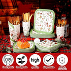 350 Pcs Christmas Paper Plates and Napkins Set Disposable Serve 50 - Image 2