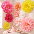 Alecono 9 Pcs Giant Paper Flowers Decorations for Wall (24", 20", 14") by AleconoBetterYourLife