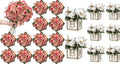12 Bundles Peonies Artificial Flowers & Pack of 8 Baby Shower Centerpieces for Tables by SEKNHOP