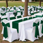 MDS® Pack of 25 Satin Chair Sashes for Wedding & Events – Emerald Green - Image 6
