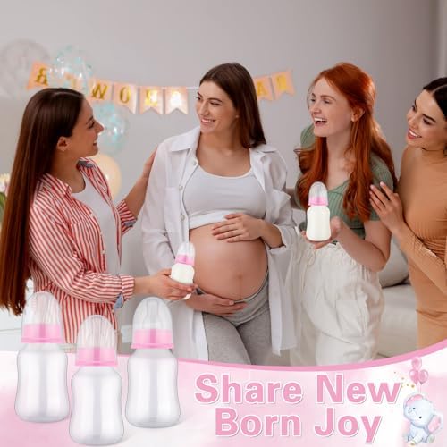TrelaCo 20 Pcs Bottle Chug Game, Elephant Theme Baby Shower Favors, Pink - Image 5