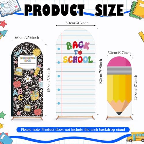 3 Set Back to School Arch Backdrop Covers 4ft 5ft 6ft - Image 2