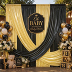 20×10 ft Casino Sequin Backdrop Curtain-Gold and Black Backdrop Drapes - Image 3
