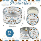 24Pcs Cowboy Baby Shower Party Candles for Gender Reveal - Image 2