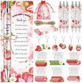 289 Pieces Strawberry Baby Shower Favors for Guest Berry Sweet Baby Ballpoint Pens and Keychains Gifts for Girls Bulk Retractable Pens Gender Reveal Thank You Cards Souvenirs Prizes by EYNDYN